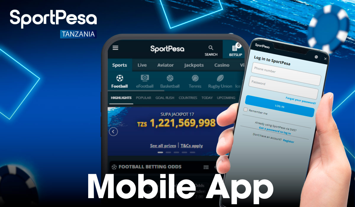 Sportpesa offers a free mobile application